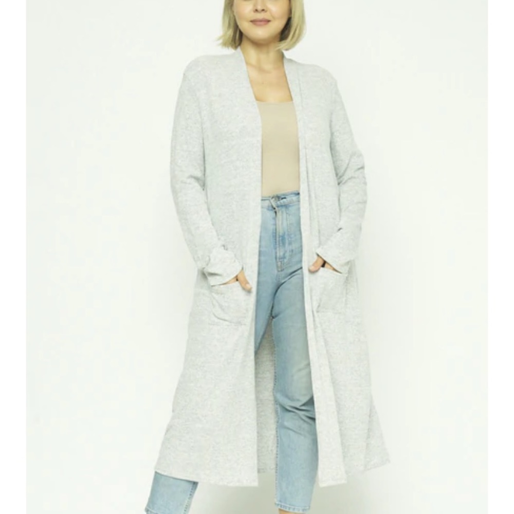 ❤️LAST XL NEW SOFT Gray Duster Cardigan - Picture 3 of 10
